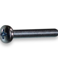 Cross recessed raised cheese head screw M 5 x35 galv DIN7985